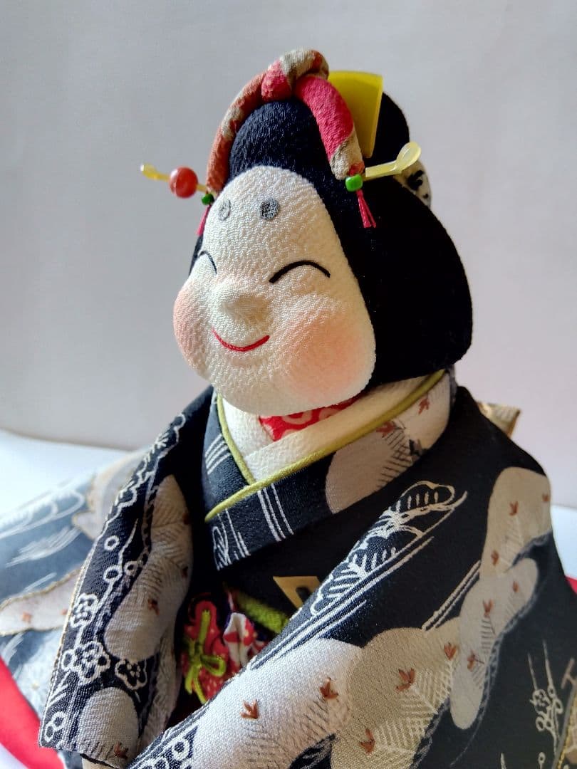 0715様ご確認用　創作人形　お福さん　留袖　ちりめん細工 縁起物