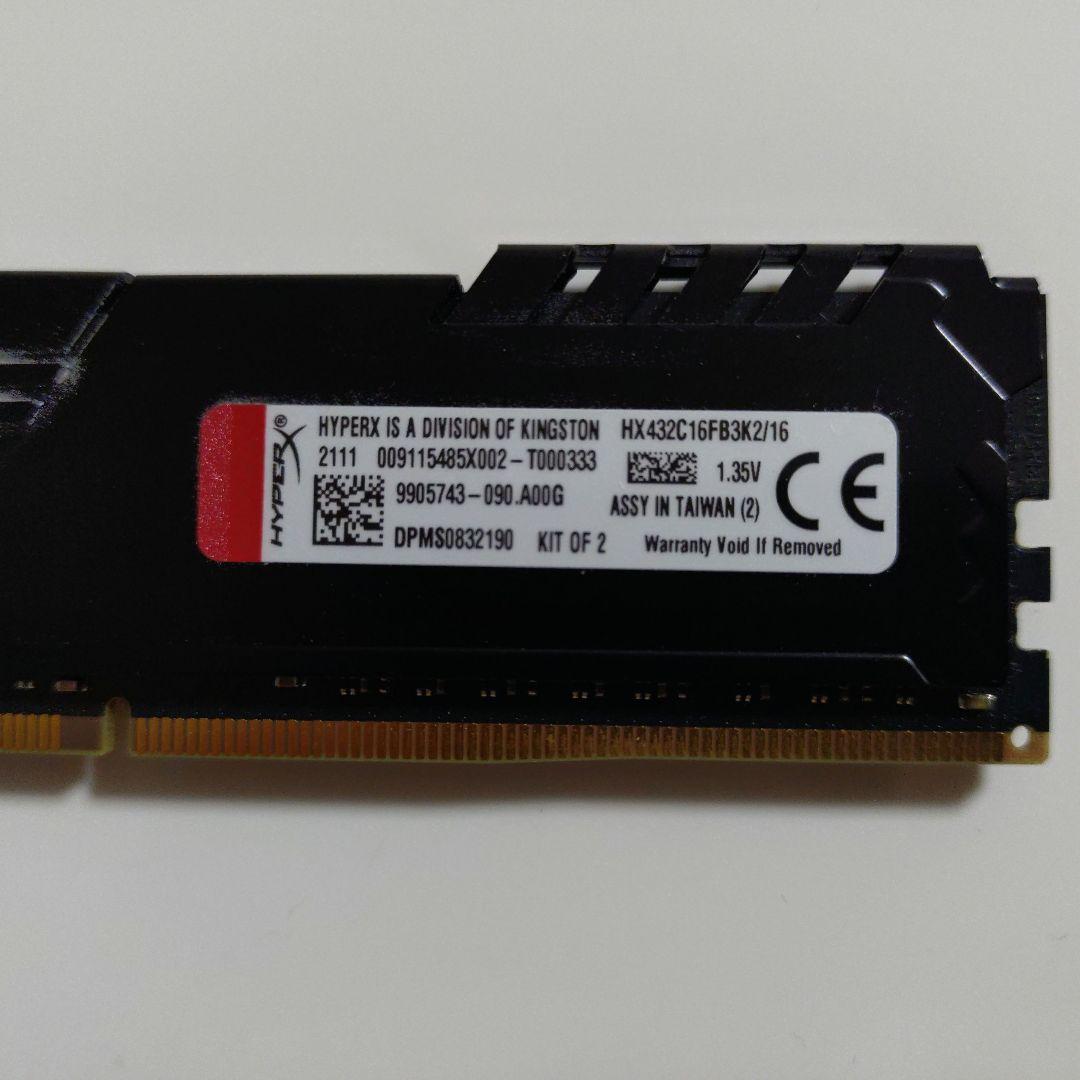 Kingston　メモリ16GB（8gb2枚）DDR4-3200　デスクトップ用