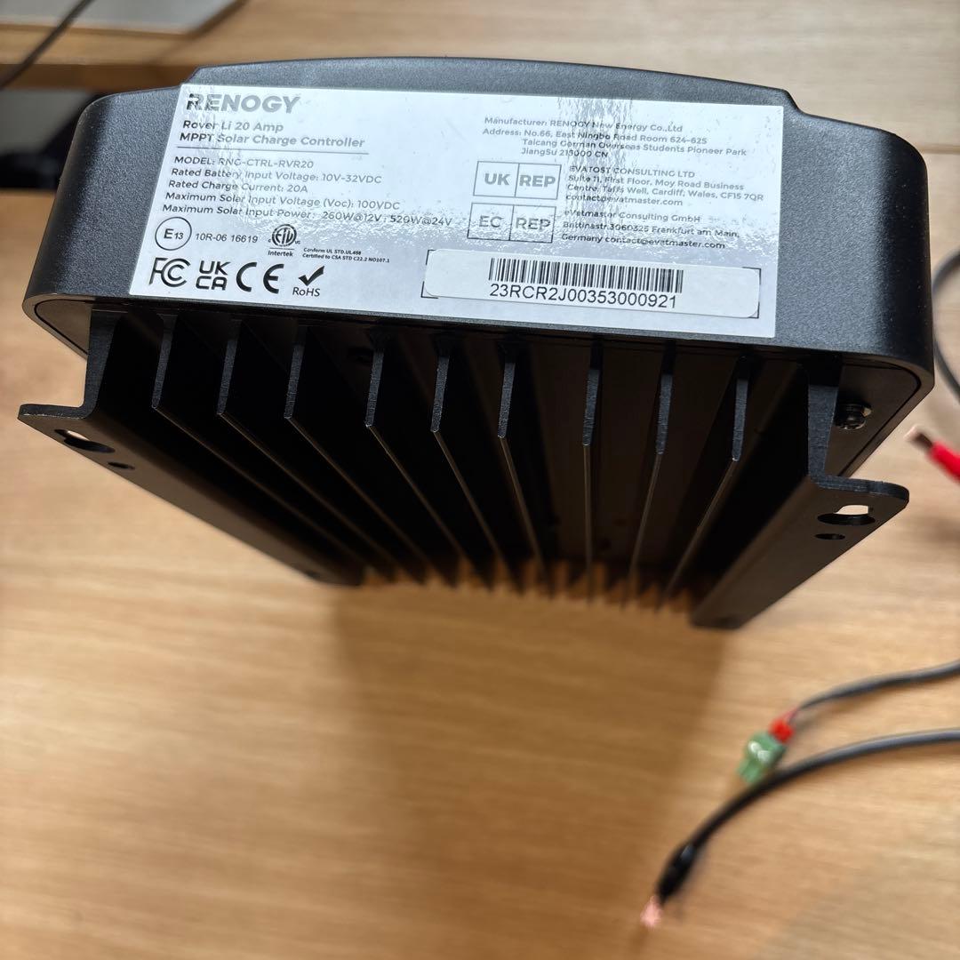 RENOGY ROVER 20A MPPTチャージコントローラー