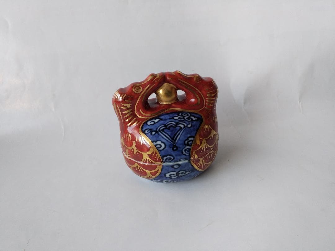 平安 高野昭阿弥 作 宝襴手 木魚香合 茶道具 懐石道具 香合 共箱 新品 です