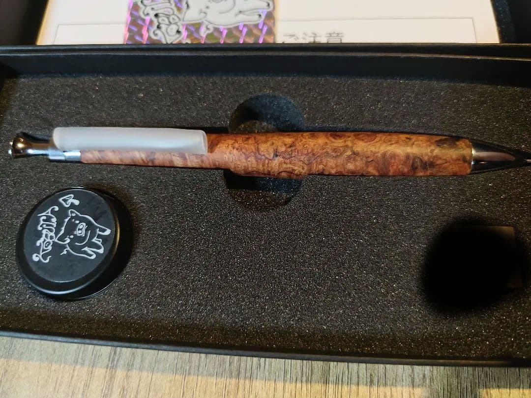こぶた工房　花梨瘤　木軸ペン　シャーペン