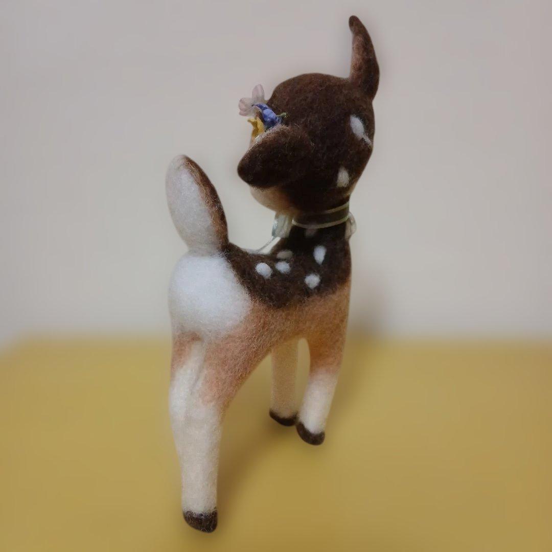 作家様　ハンドメイド　羊毛フェルト　バンビ