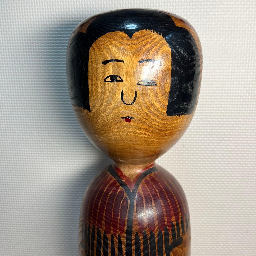 ⭕️現代名工　小椋久太郎　秋田　木地山こけし　槐材　1.4尺大型　伝統こけし