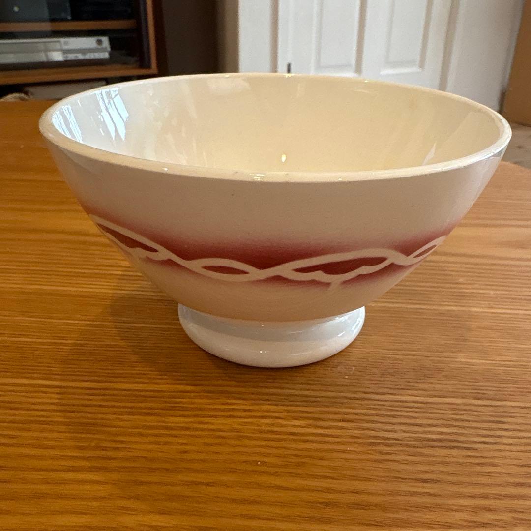 ディゴワンDigoin フランスアンティーク/カフェオレボール ローズ 大きめ