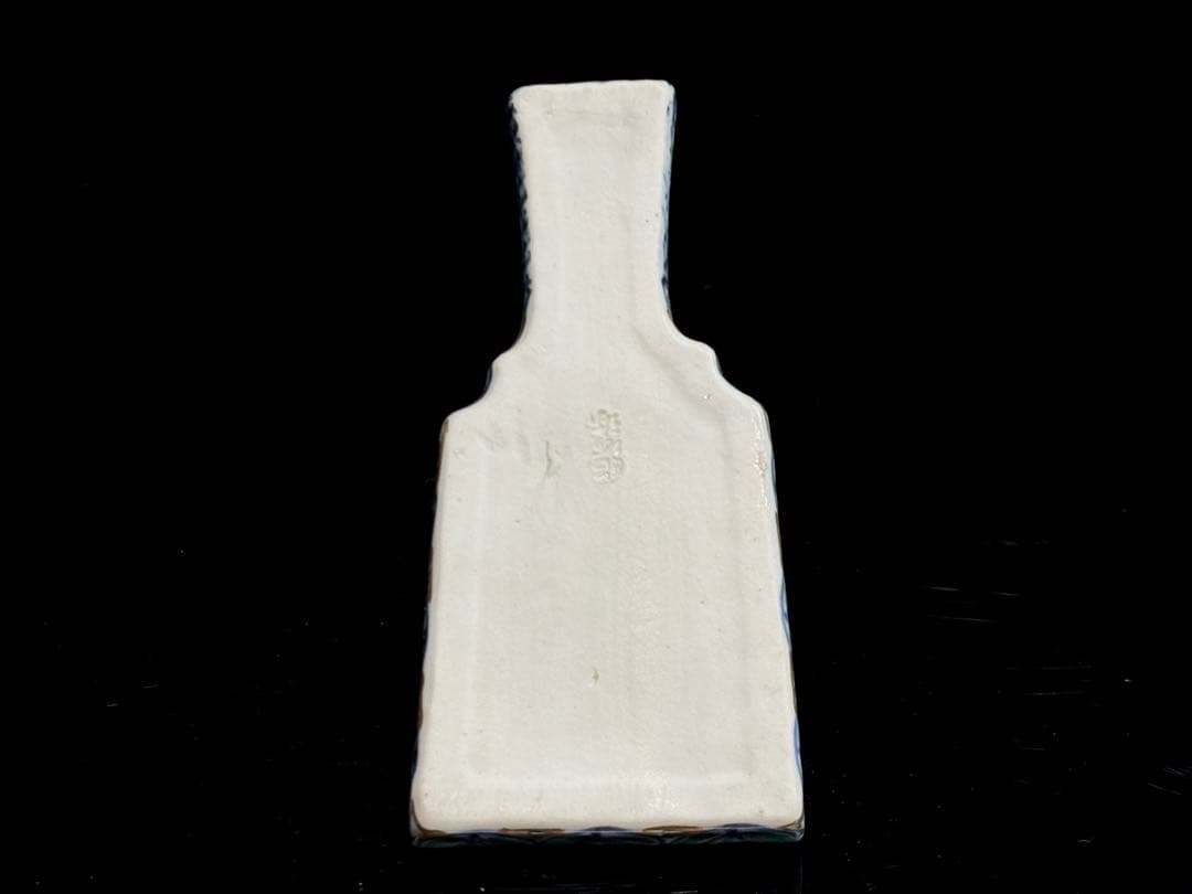 清水焼【高野昭阿弥】造 染付 羽子板 香合 茶道具R831110