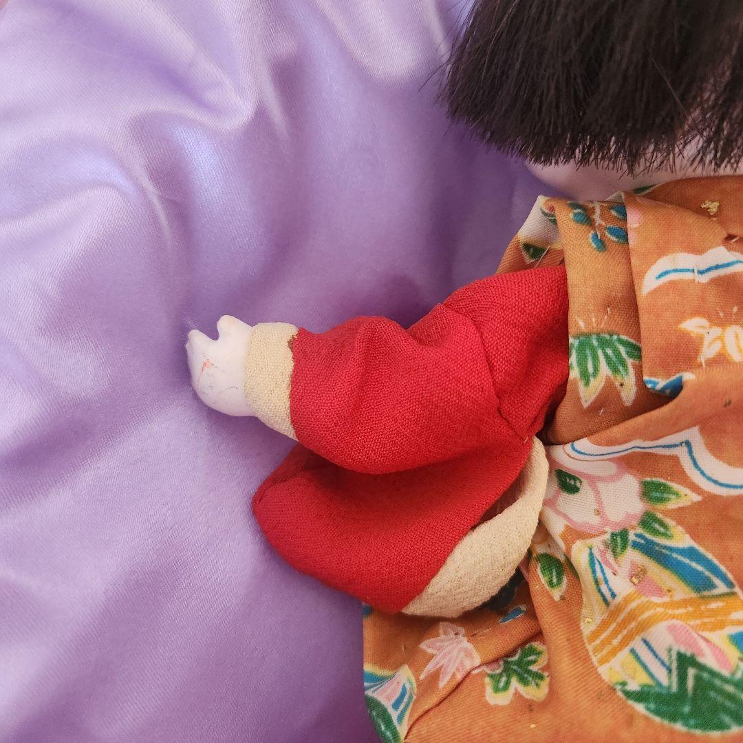 希少！ 市松人形 わらべ 幼な 女の子 お団子ヘア 昭和レトロ 赤子