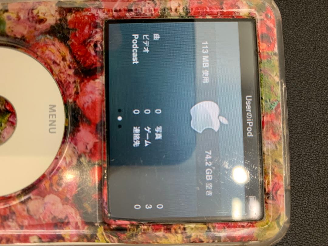 テルル　ipod 80GB デジタルオーディオプレーヤー 花柄