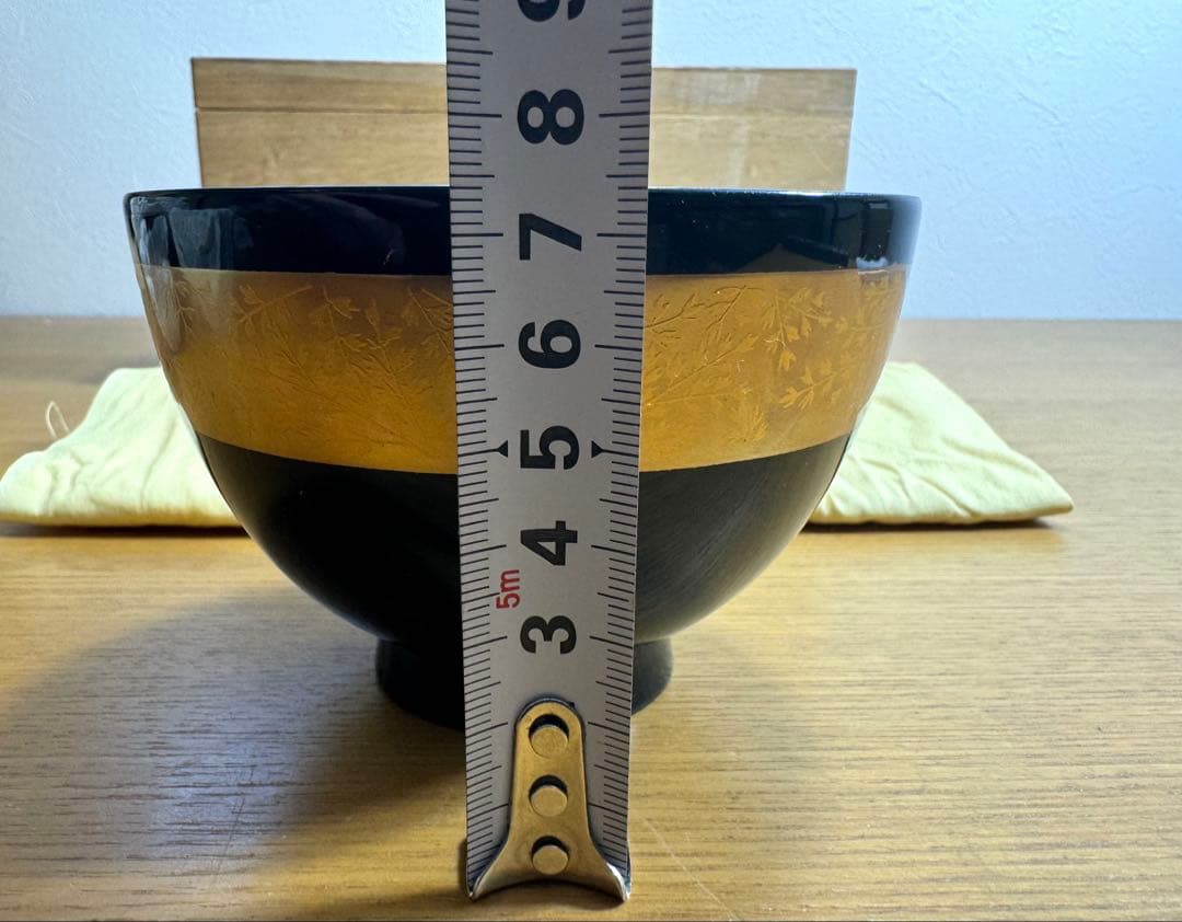561本漆仕上　蓋付御吸物椀　己造作　五客組　未使用品　共箱