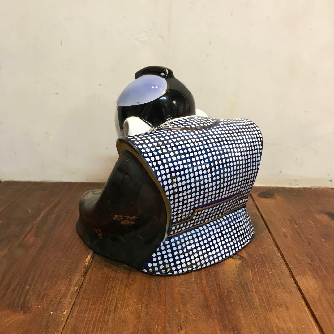 美品　有田焼　弥左エ門　福助　置物　縁起物　オブジェ　腰が低い　雰囲気ある　年代