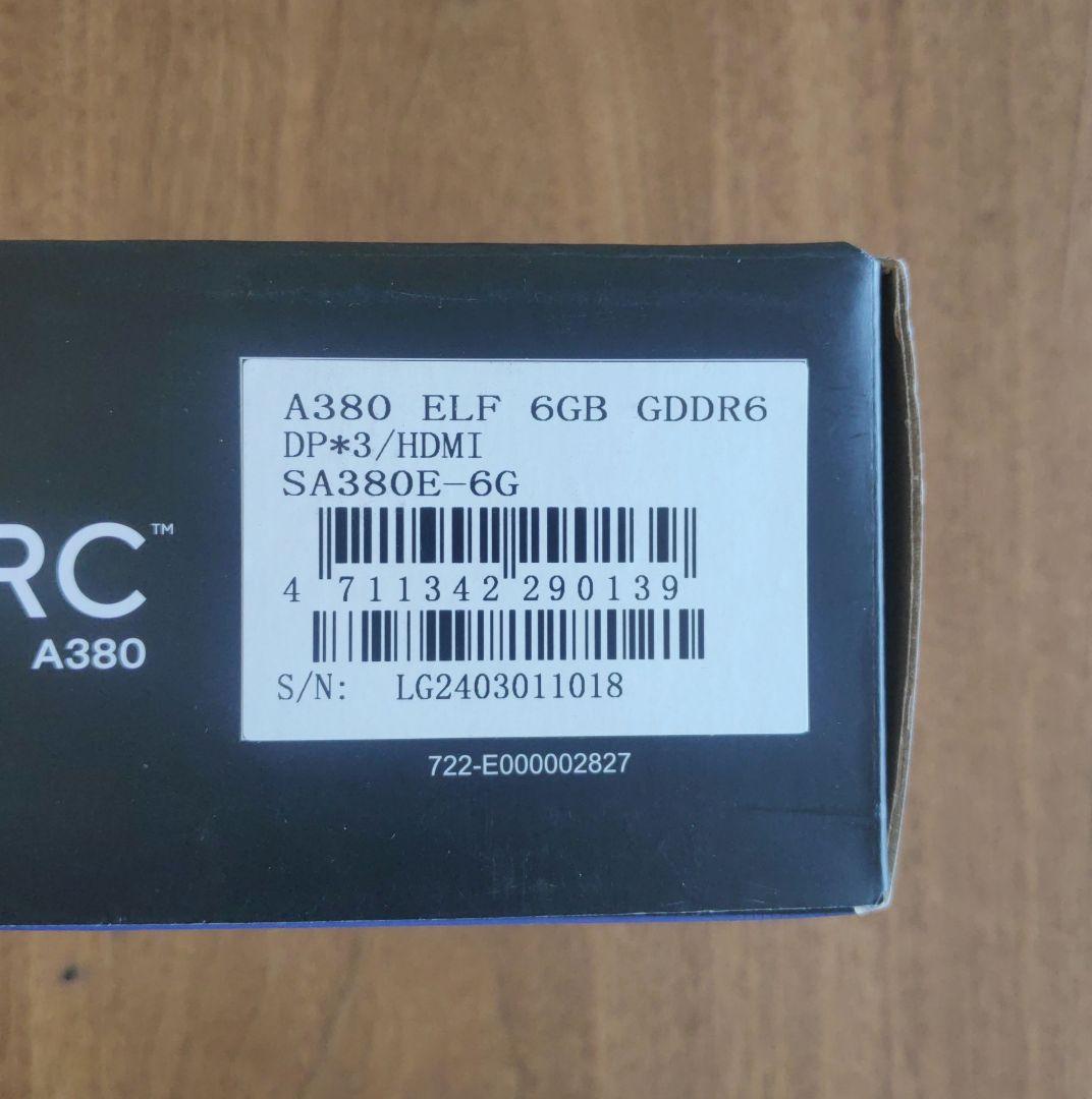 SPARKLE intel ARC A380 グラフィックボード