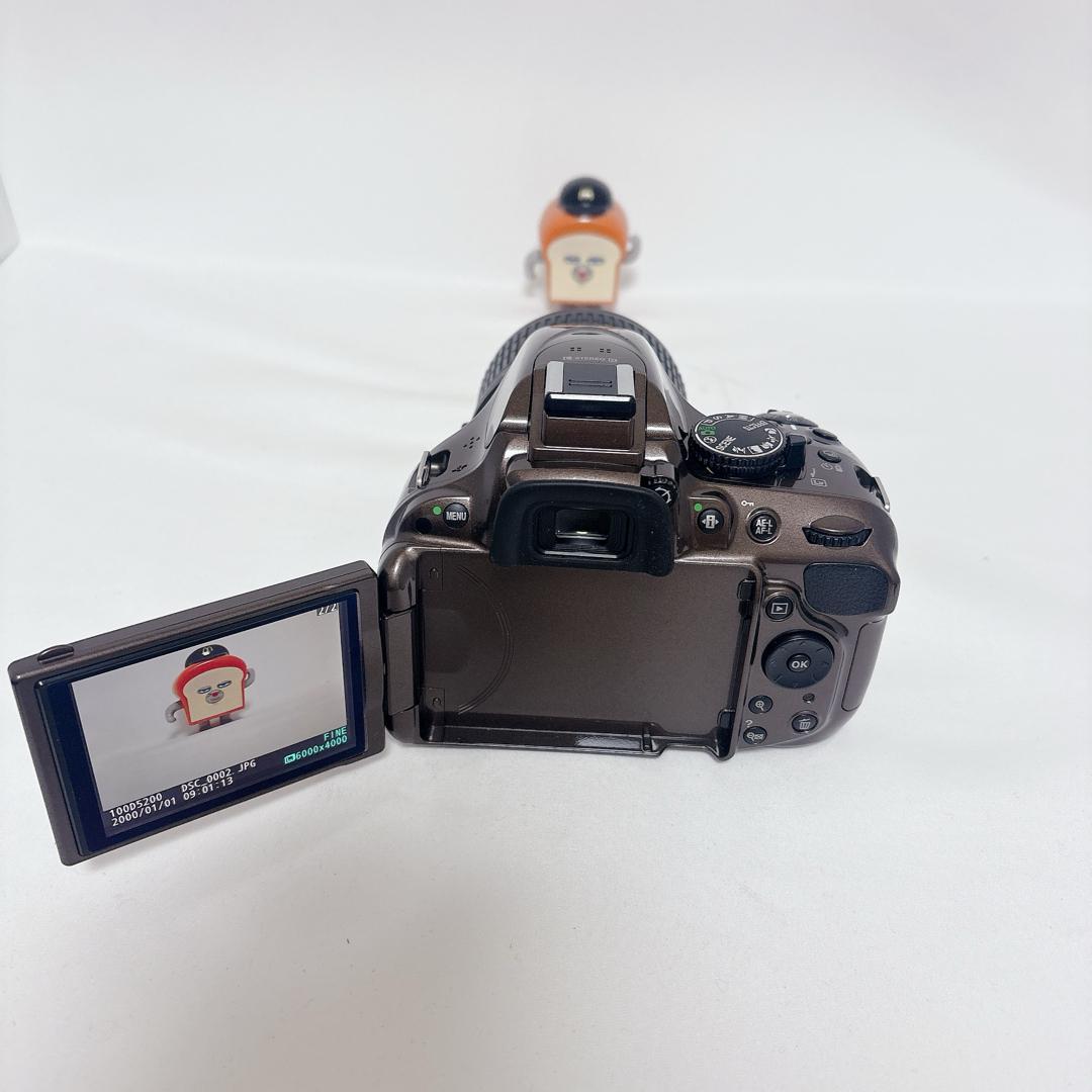 【スマホ転送】Nikon D5200 レンズキット ブラウン 自撮り 美品