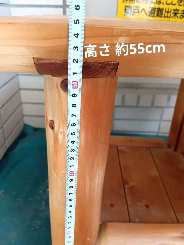 ☆最終価格★木製テーブル　ウッドデッキ　ログハウス　レトロ　約20kg 　希少
