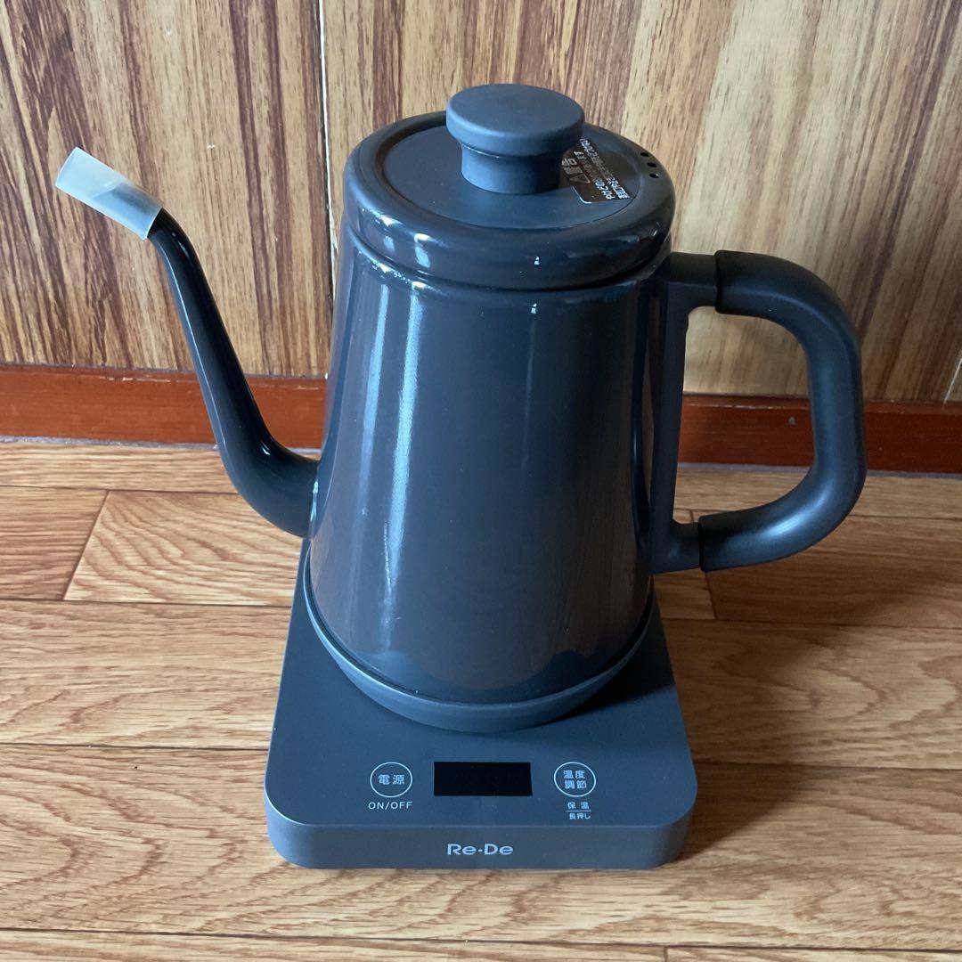 Re-De Kettle 温度調節電気ケトル RD-K002ブラック 1L