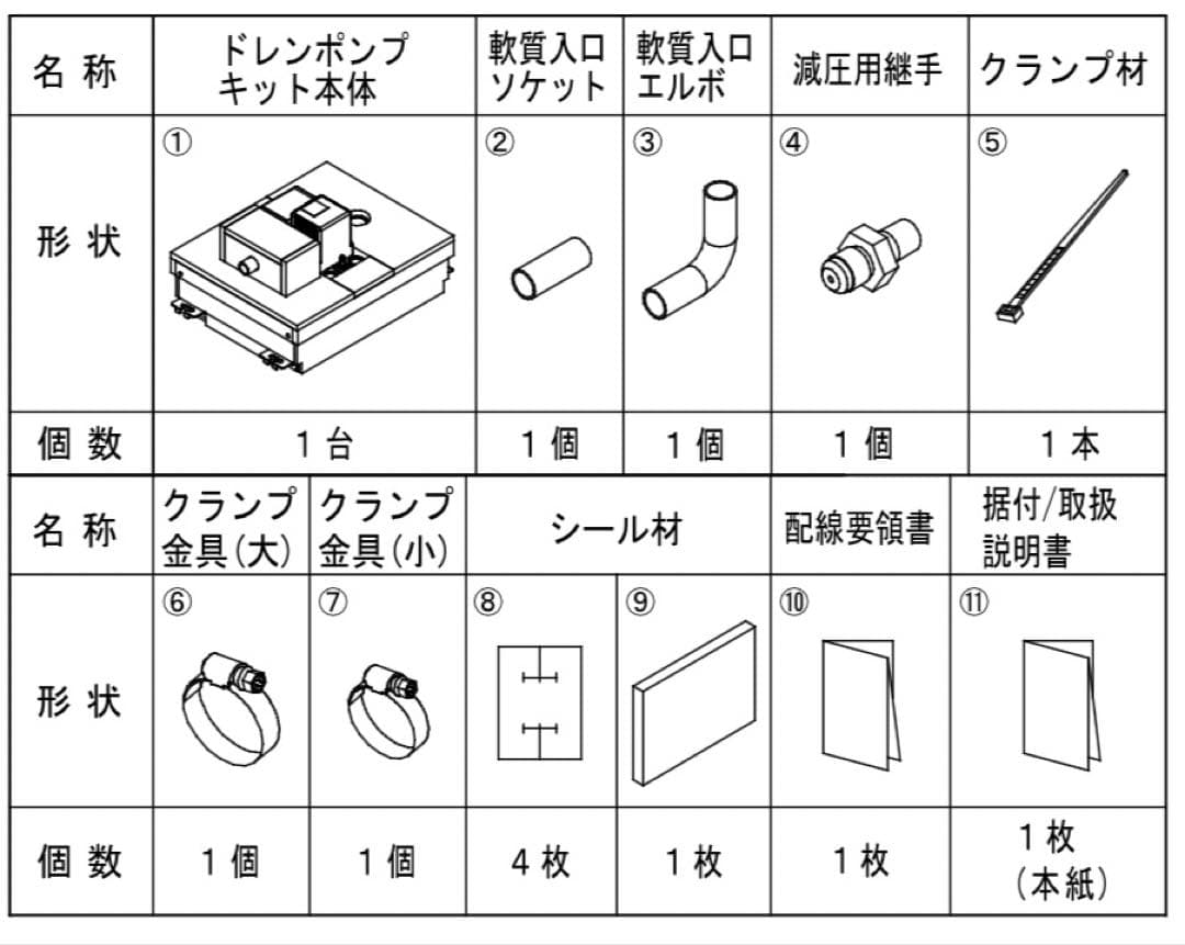 オーケー器材ドレンポンプキット(K-DUM202K)+出口ドレンホース3本
