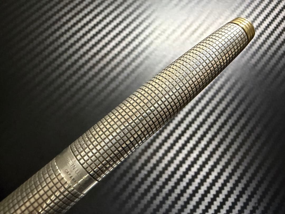 極美品 パーカー 75 シズレ F 細字 万年筆 スターリングシルバー