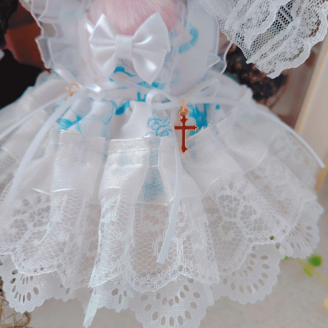 【色違いコーデ】　リボン　ドレス　１２cm　ぬい服 いつぬい