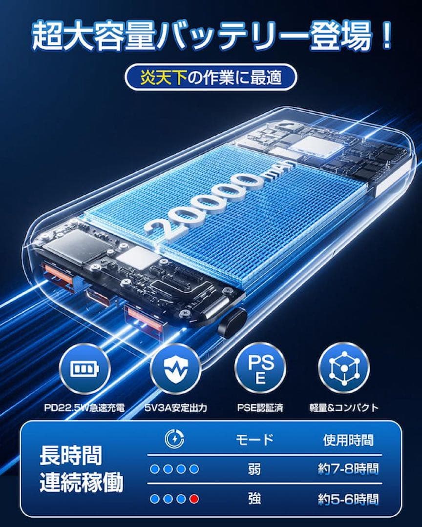 ペルチェベスト 静音&軽量 強弱モード -28℃瞬間冷却 男女兼用