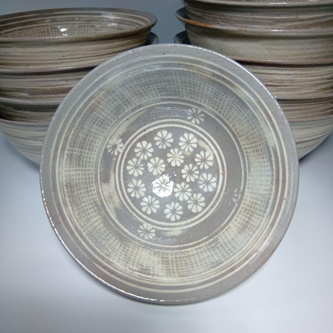 茶道具　三島茶碗10客　八幡窯(堀野証嗣)共箱　美品