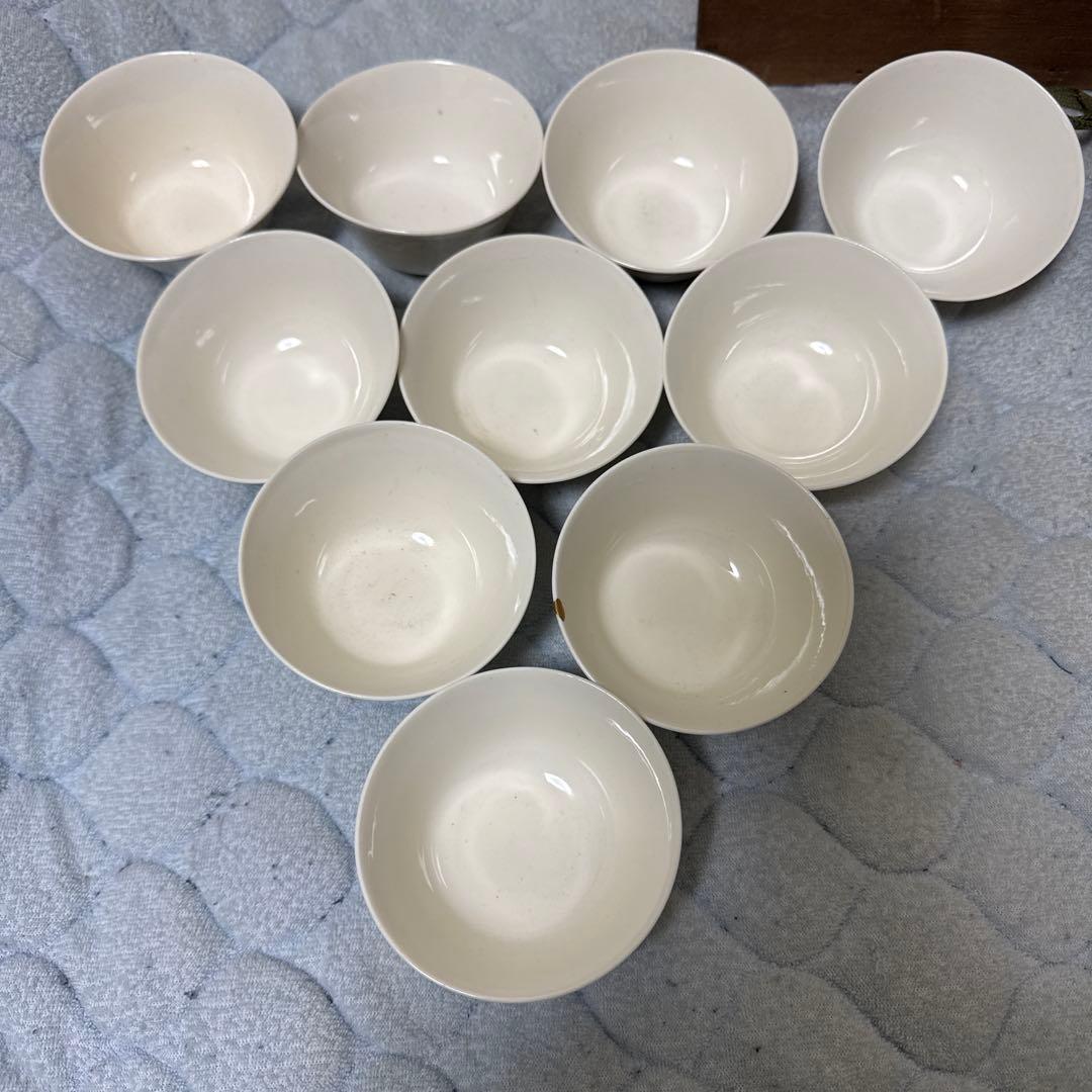 古茶碗北宋 白磁 定窖 甜白秞十客 茶道具 箱付き