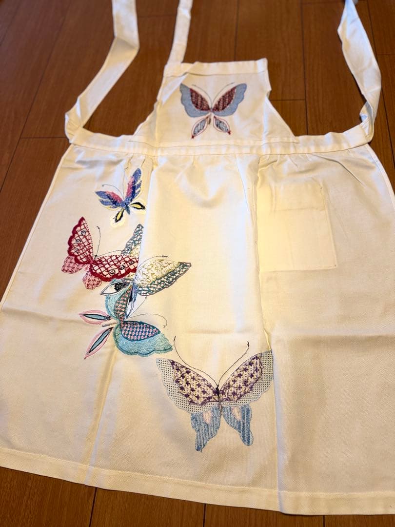 エプロン　モリハナエ風　2枚　蝶々　蝶