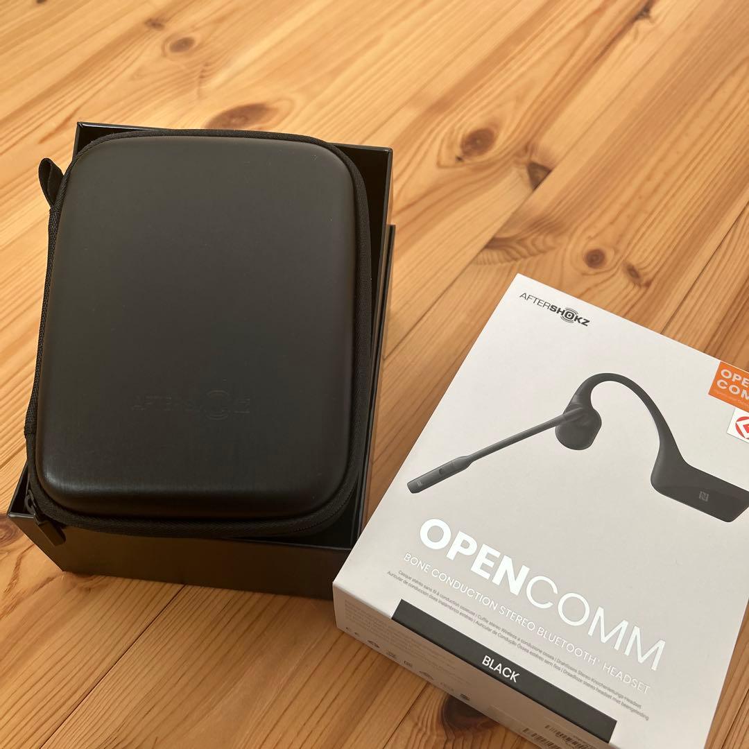 AFTER SHOKZ OPENCOMM 骨伝導ヘッドセット ブラック