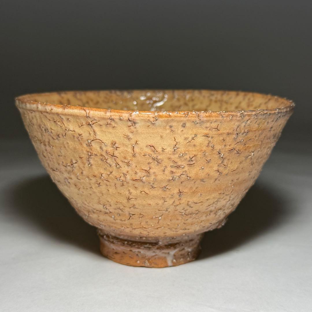 ◆萩焼窯元 長沢窯【原田隆峰】作 茶碗 四方桟共箱・共布・栞付 茶道具 抹茶碗◆