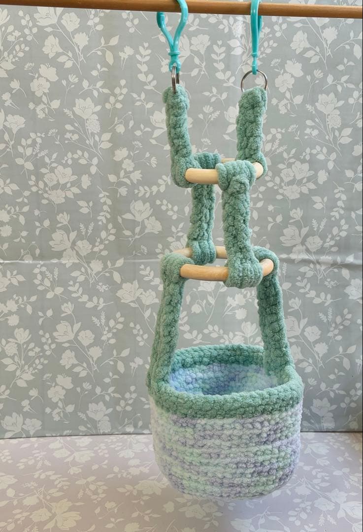モモンガ　アスレチック　ハンモック　ハンドメイド　毛糸