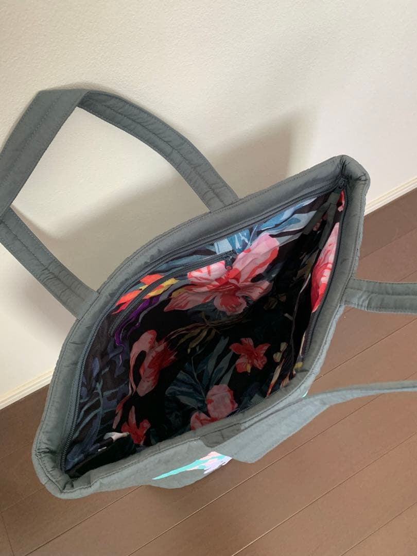 ハワイアンキルト　トートbag(ラージ) HONUグリーン