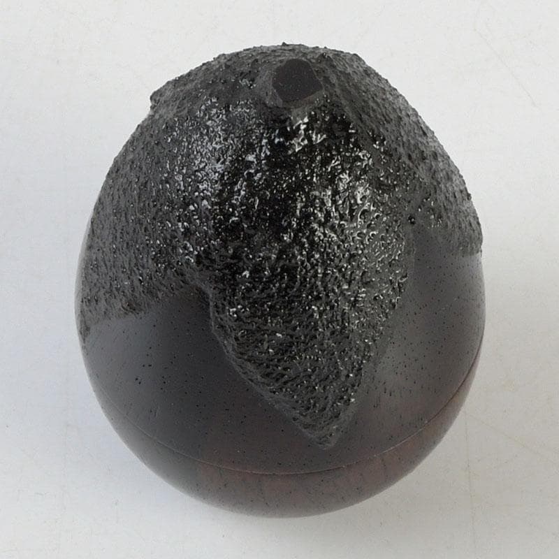 茶道具　嗣造作　黒柿　茄子香合　共箱　V　9583
