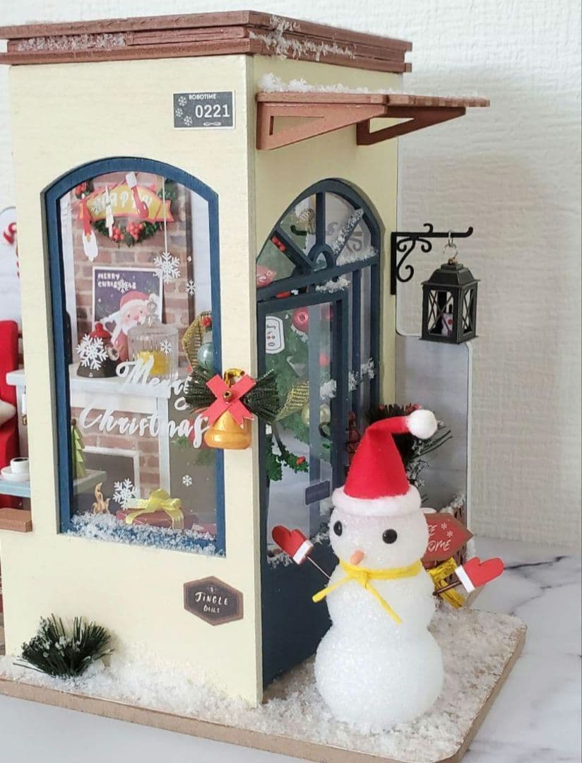ミニチュア ドールハウス 完成品 クリスマス  HOUSE オルゴール