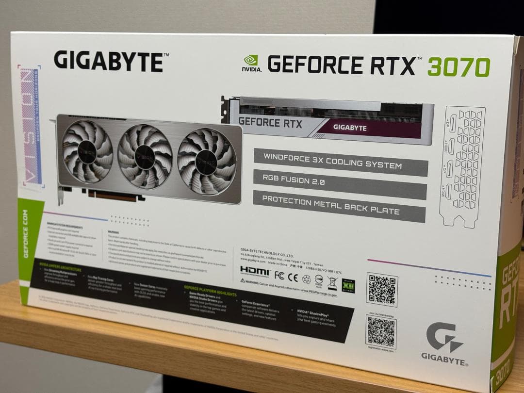 グラフィックボード・グラボ・ビデオカード GIGABYTE GeForce RTX 3070 Vision OC 8GB