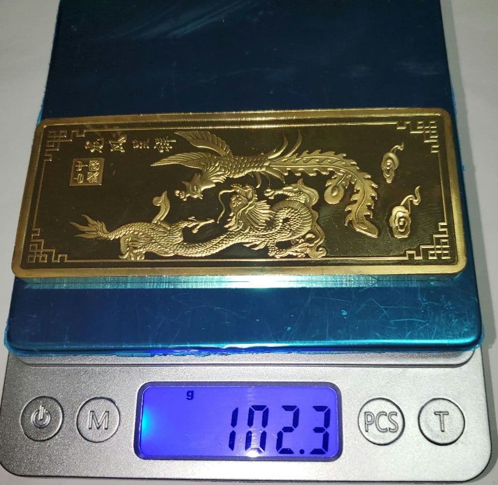 S*i様 『ヴィンテージ中国 龍鳳呈祥 純銀製バー Ag9999コレクション・骨