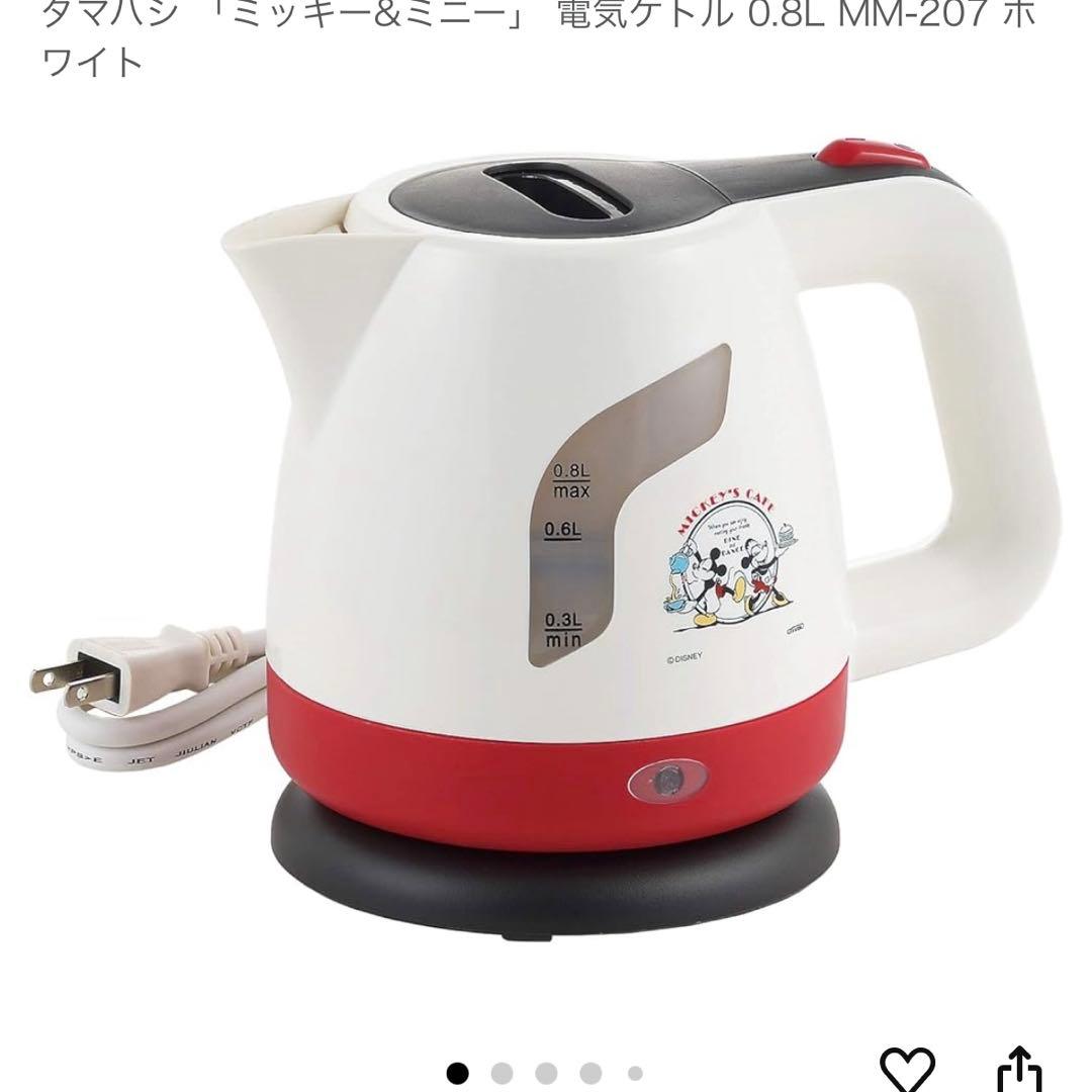 ミッキーマウス　ワッフルメーカー＆電気ケトル0.8L