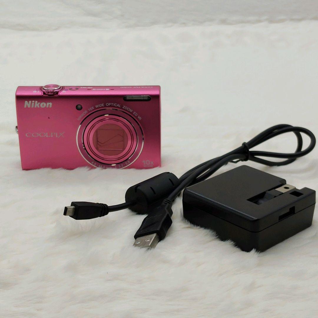 【美品】人気カラー Nikon COOLPIX S6200 ピンク 動作良好