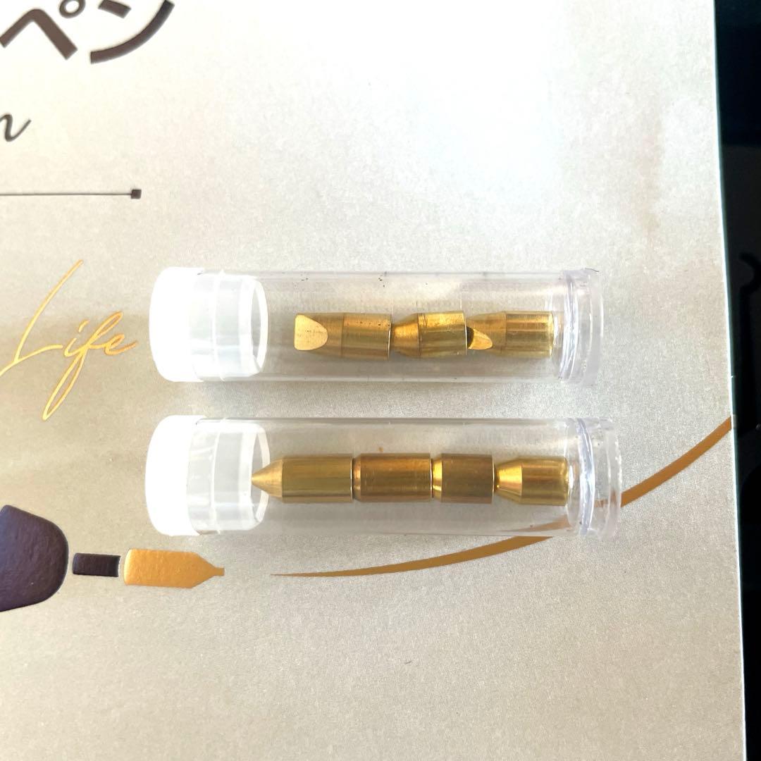 かなざわカタニ メタリックデコペン箔6色セット ペン先7種＋マットピンクホイル