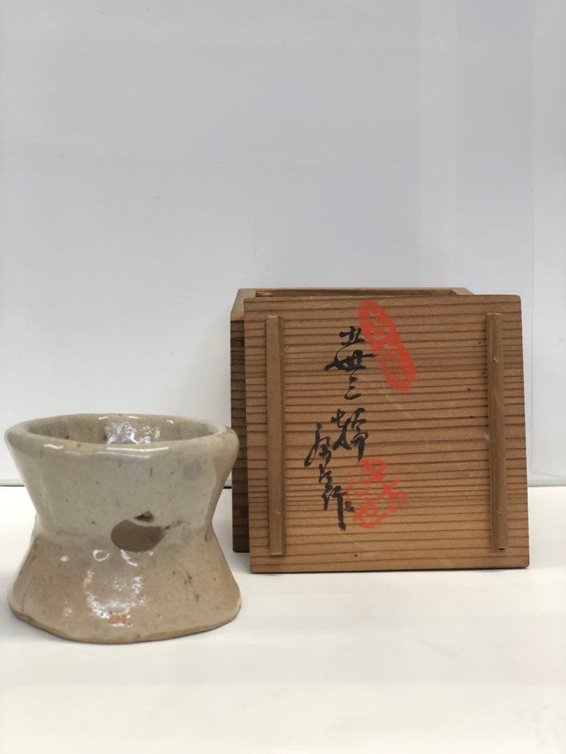萩焼 九世三輪雪堂　古龜　茶道具　蓋置物　骨董品　古物　古陶器　共箱付き
