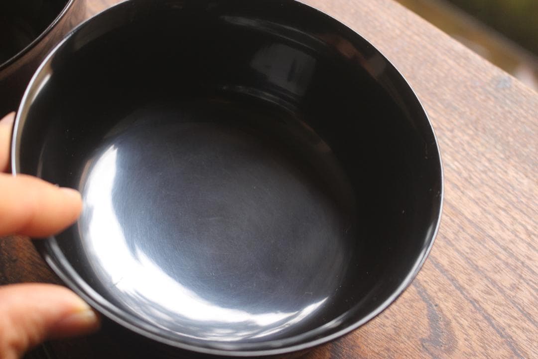 時代逸品！端正な時代黒漆に極上菊蘭蒔絵の映える四つ椀（検懐石道具蒔絵椀茶道具