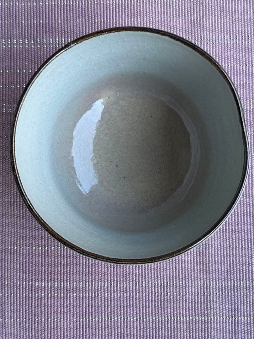 【茶道具】古曾部焼　寒川義崇造　松の画茶碗（共箱）茶道 抹茶