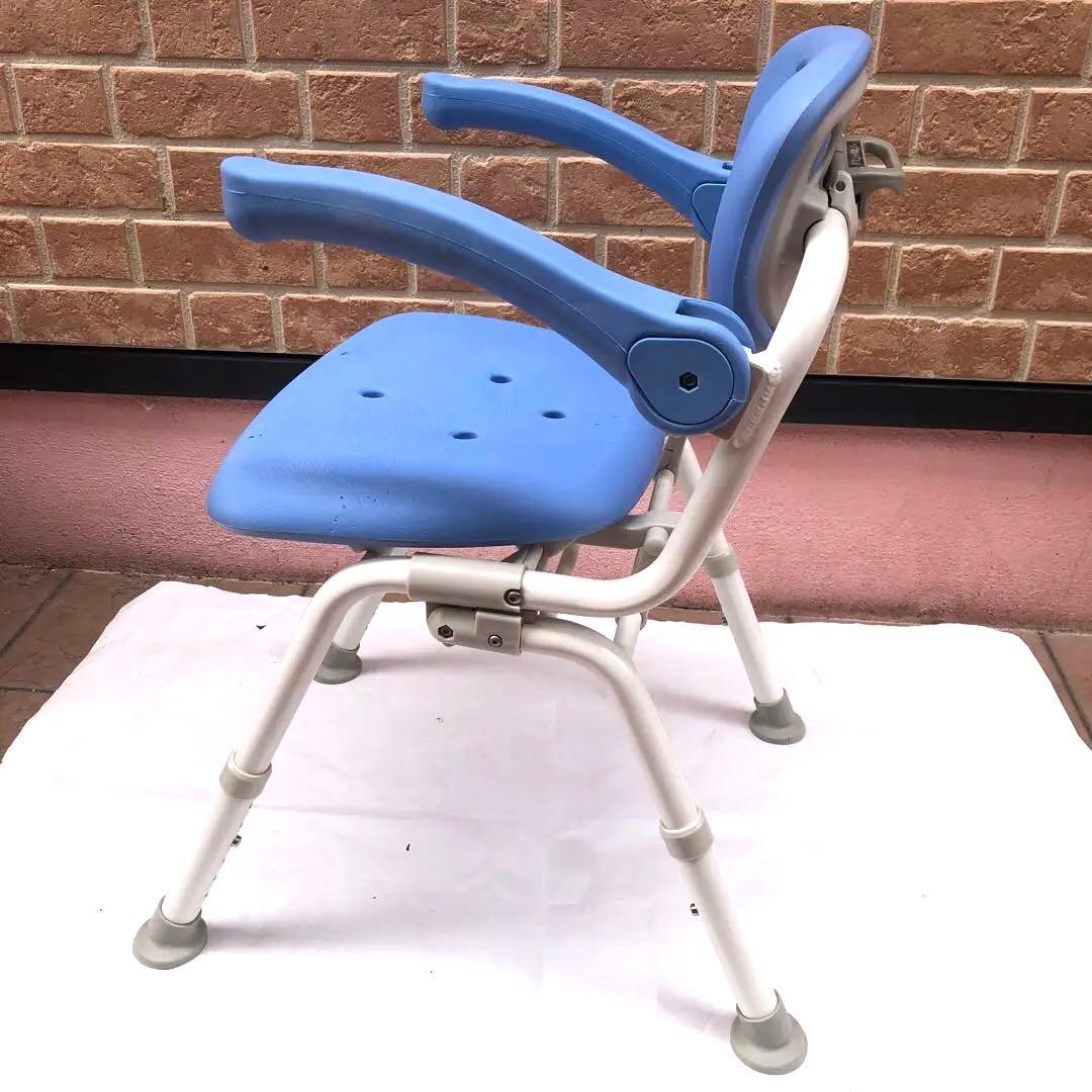 パナソニック シャワーチェアおりたたみN ブルー ひじかけ 背もたれ付き