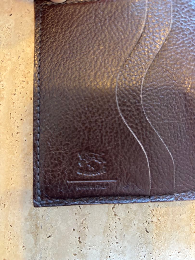 IL BISONTE がま口折財布　ブラウン