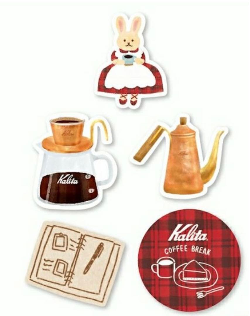 Ⓜ︎★限定品★Kalita さん メモ ＆ シール ＆ レターセット