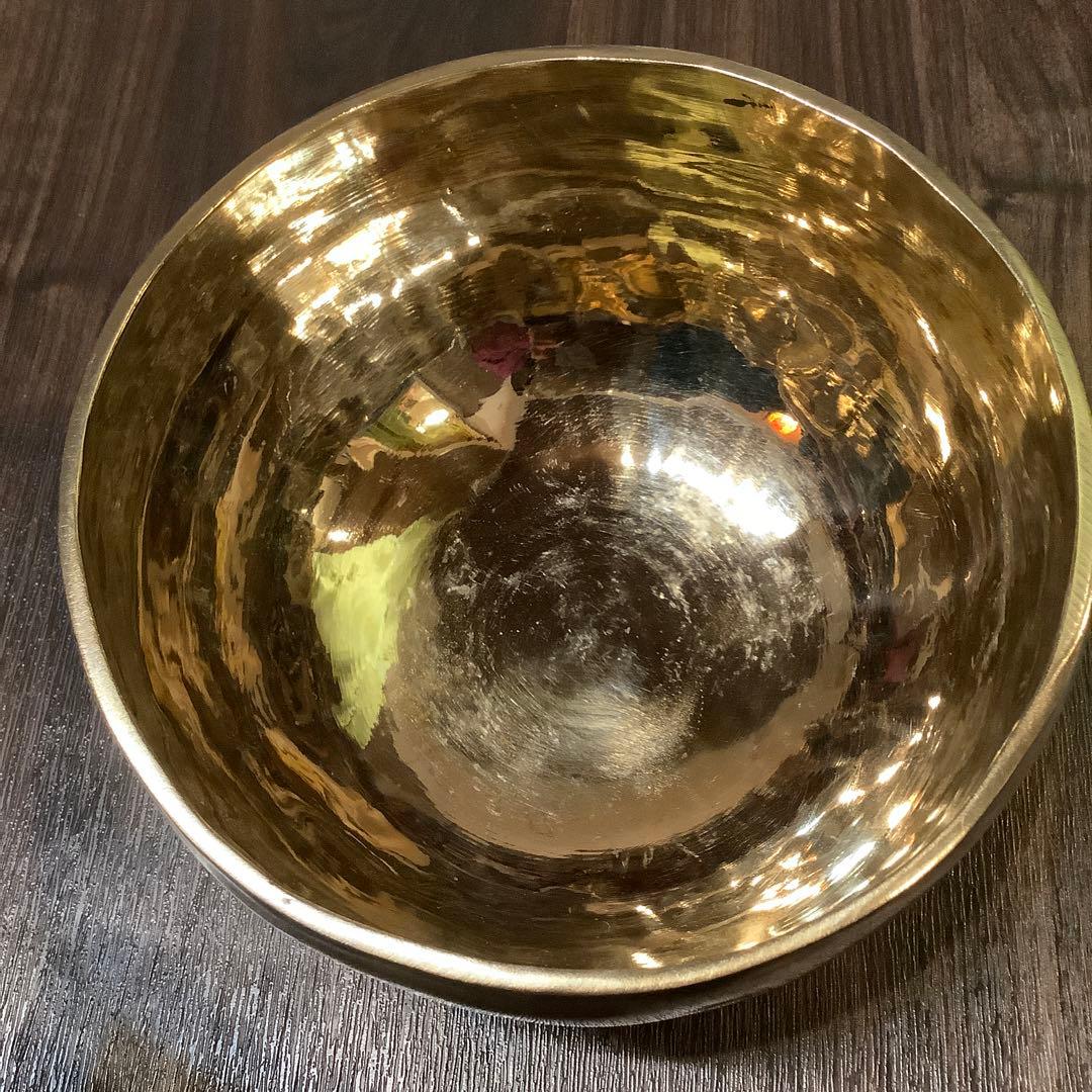 ピッカピカ チベタン シンプル シンギングボウル 15.8cm no7 金無地