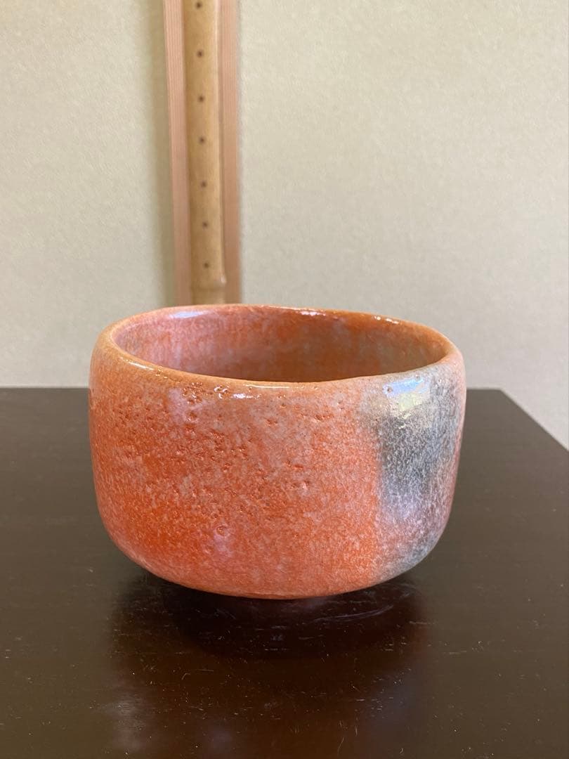 茶道具/赤楽茶碗 池田退輔 作品 本間焼