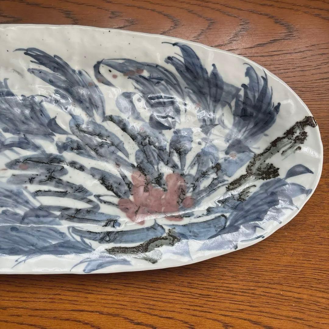 陶器 長方形皿 48cm×18.5cm インテリアに