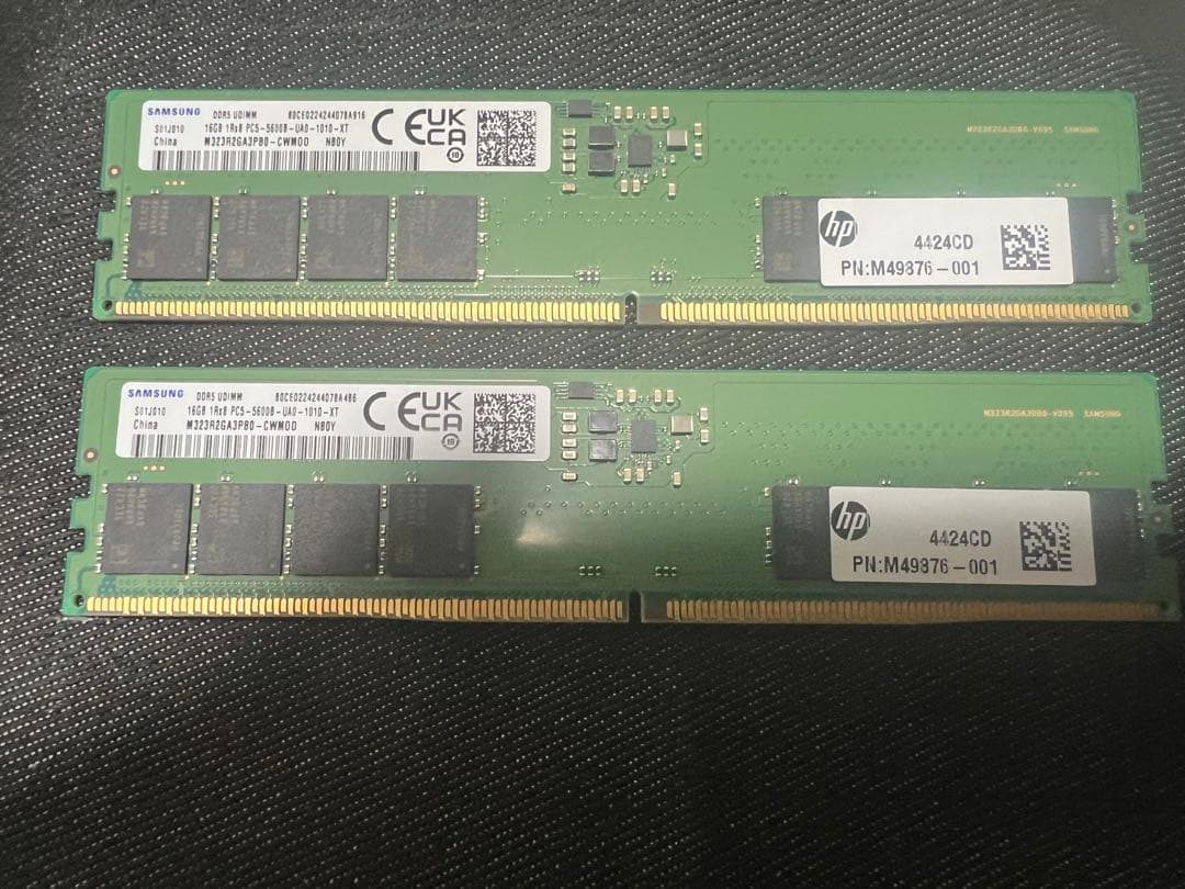 Samsung製　DDR5-5600 32GB(16GB x2)