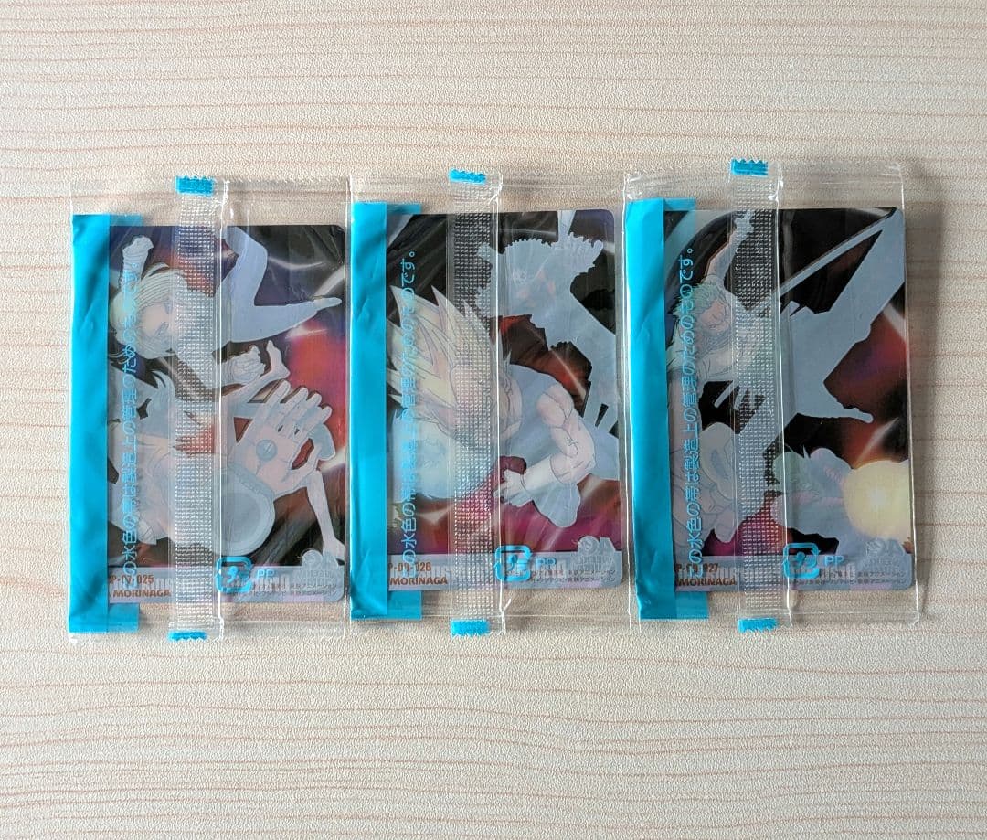ドラゴンボール×ワンピース コラボウエハースカード 3枚セット ベジータ ゾロ