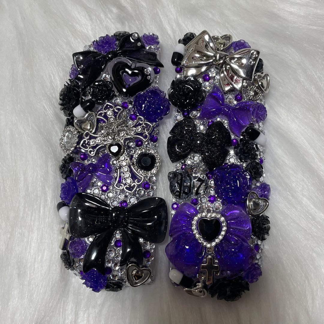 iQOSケース デコ black×purple 【100】