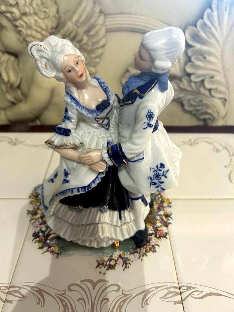 ⚜️ロココスタイル カップル磁器フィギュア ３セット⚜️
