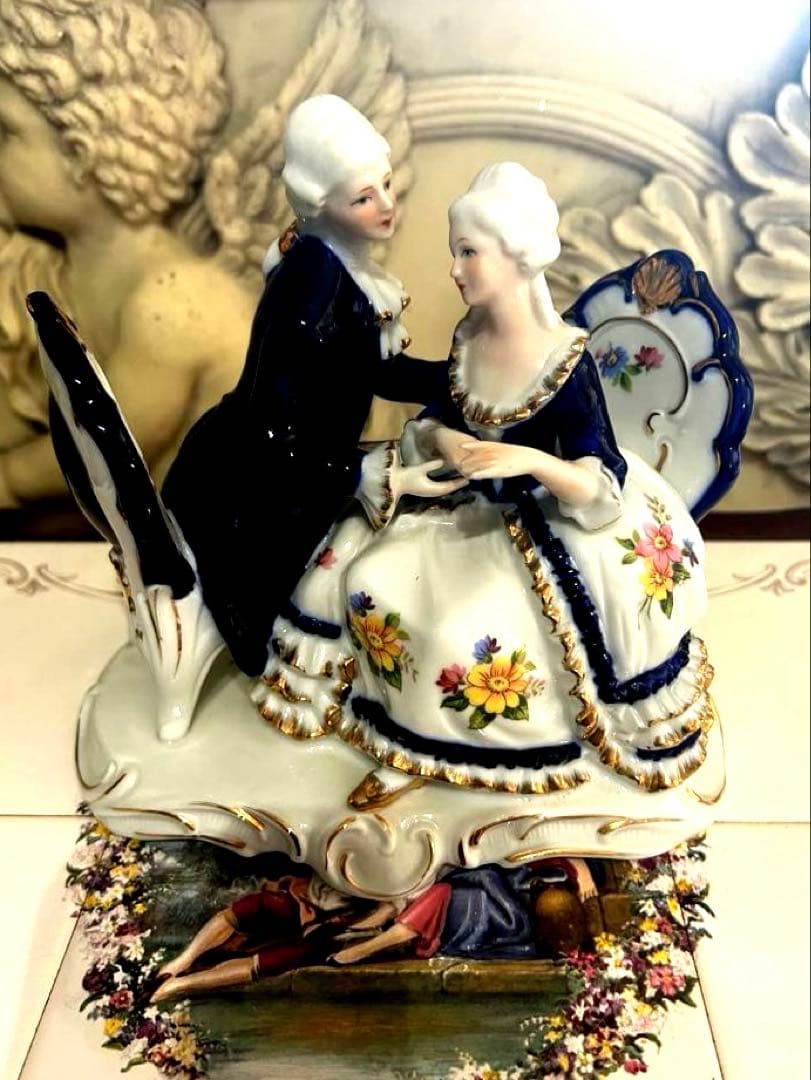 ⚜️ロココスタイル カップル磁器フィギュア ３セット⚜️
