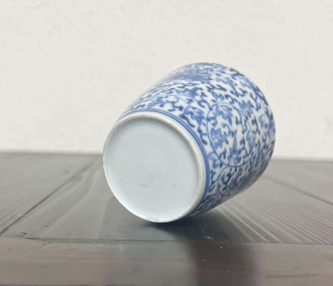 古伊万里　花唐草　小猪口　1